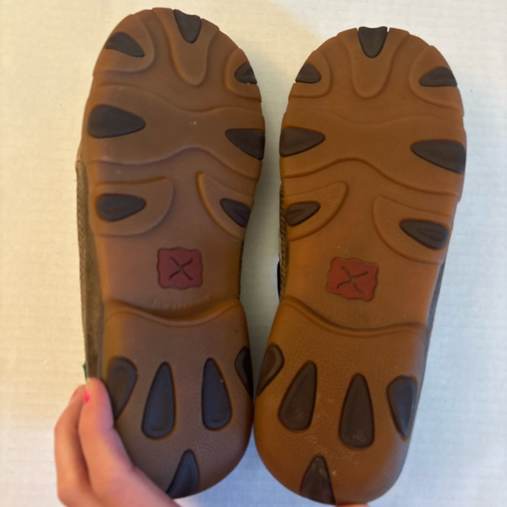 Twisted X Women’s Moc Toe Slip On Shoes Brown Canvas Western Size 7.5 Boho - Picture 6 of 11